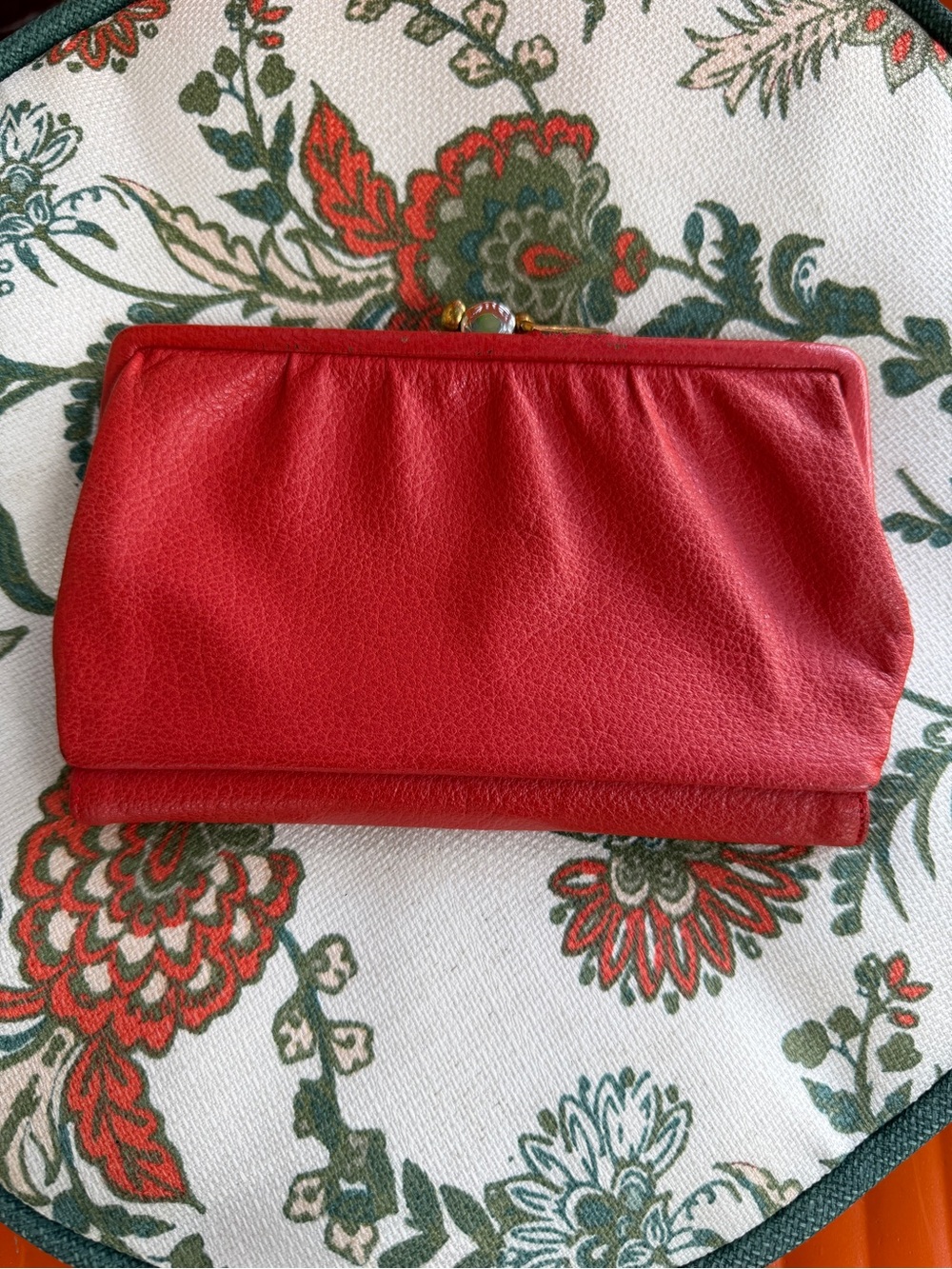 Vintage Koret Red Kidskin Clutch Wallet